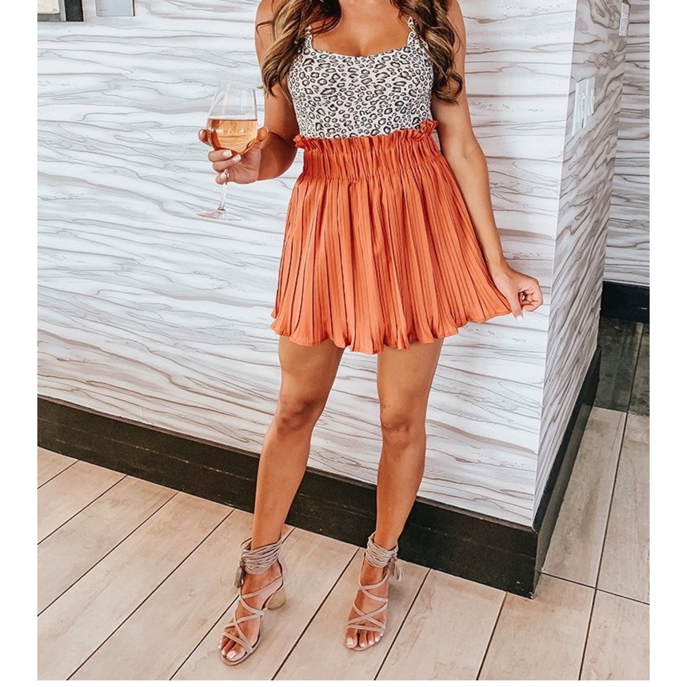 Vestique Orange Pelted Skirt